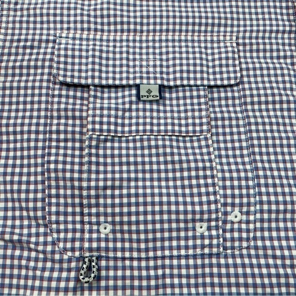 Columbia Shirt Mens XL Super Bahama PFG Performance Fishing Gear Omni Shade Fish - Picture 2 of 8